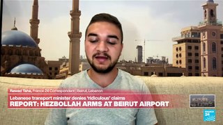 Lebanese minister denies Hezbollah weapons at Beirut airport