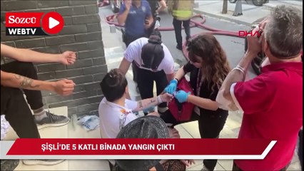 Скачать видео: Şişli'de 5 katlı binada yangın; mahsur kalanlar var