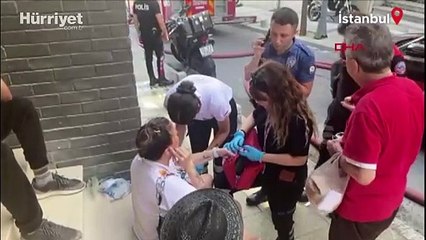 Şişli'de 5 katlı binada yangın