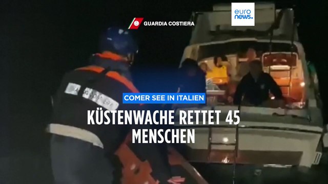 Italien: Küstenwache rettet 45 Menschen auf Comer See