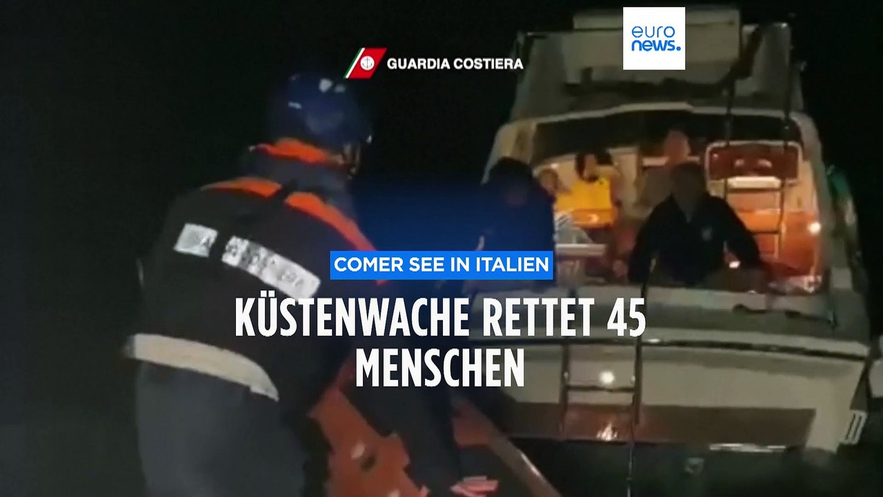 Italien: Küstenwache rettet 45 Menschen auf Comer See