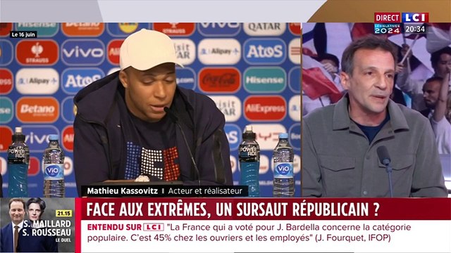 Mathieu Kassovitz a évoqué les élections législatives sur le plateau de Darius Rochebin sur LCI, samedi 22 juin.
