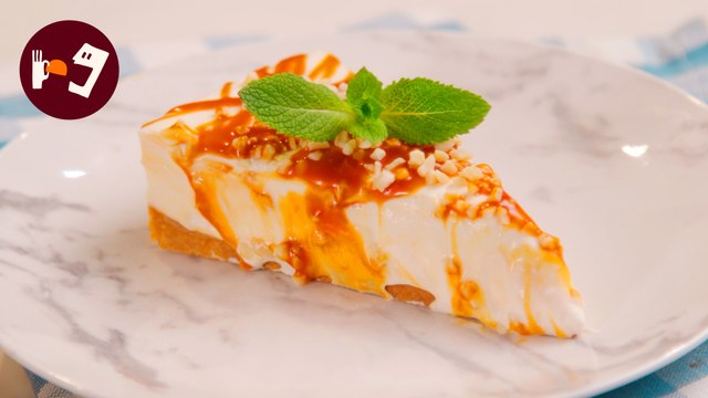 Tarta de QUESO y CARAMELO SIN HORNO. Rápida, fácil y muy CREMOSA