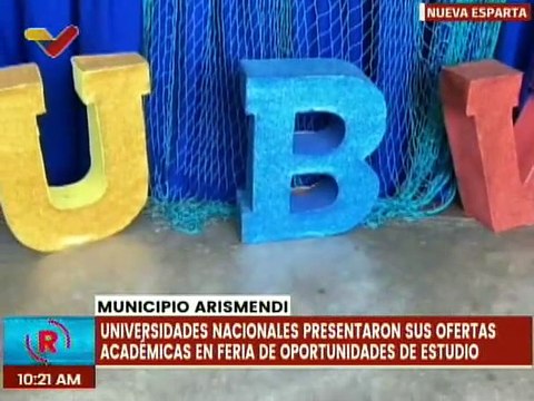 Universidades Nacionales exponen sus ofertas académicas a los bachilleres del edo. Nueva Esparta