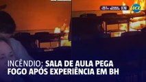 Sala de aula pega fogo após experiência em Belo Horizonte