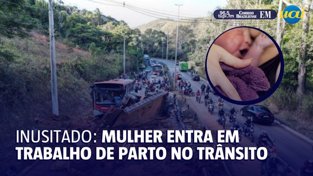 Mulher entra em trabalho de parto em engarrafamento após batida na MG-030