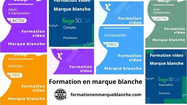 Catalogue de formation vidéo EBP, SAGE 50C en marque blanche