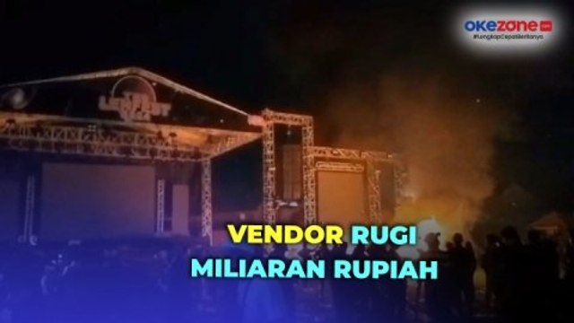 Buntut Pembakaran Properti Konser di Pasar Kemis, Vendor Rugi Miliaran Rupiah