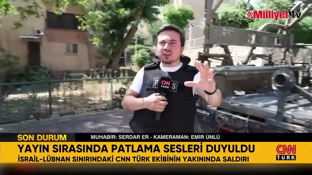 Canlı yayında patlama sesleri
