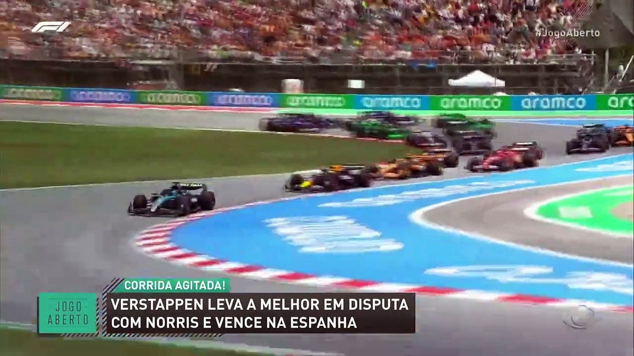 F1: Verstappen leva a melhor contra Norris e vence o movimentado GP da Espanha