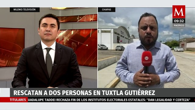 Rescatan 2 personas arrastradas por la corriente en Tuxtla Gutiérrez