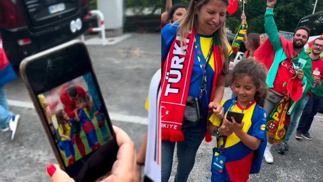 Eurocopa 2024: Así presume la niña que posó junto a Cristiano Ronaldo en el duelo de Portugal contra Turquía