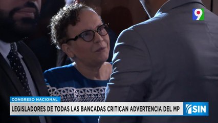 Criticas de legisladores tras advertencia del MP | Primera Emisión SIN