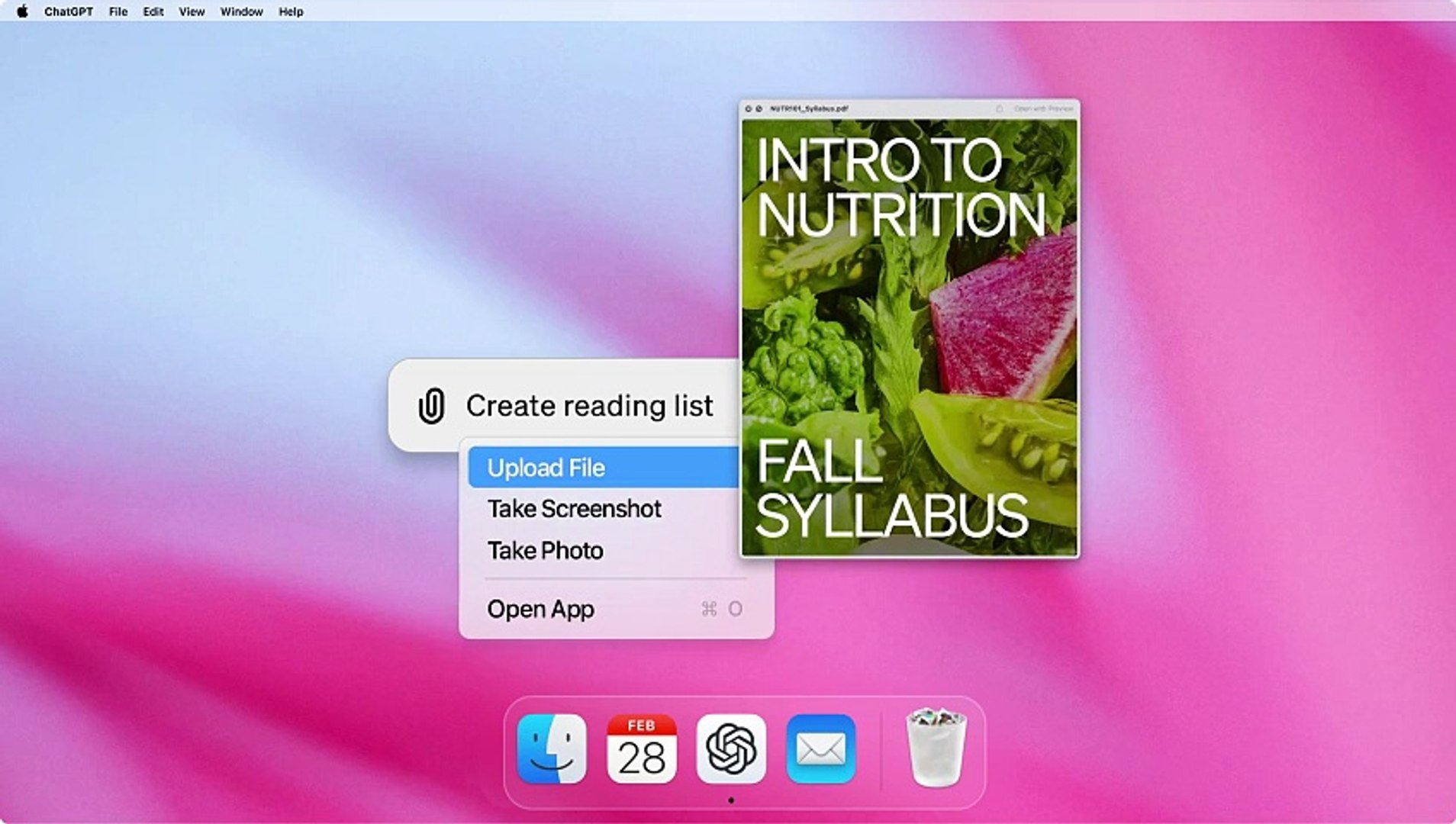 Aplicación de ChatGPT para Mac