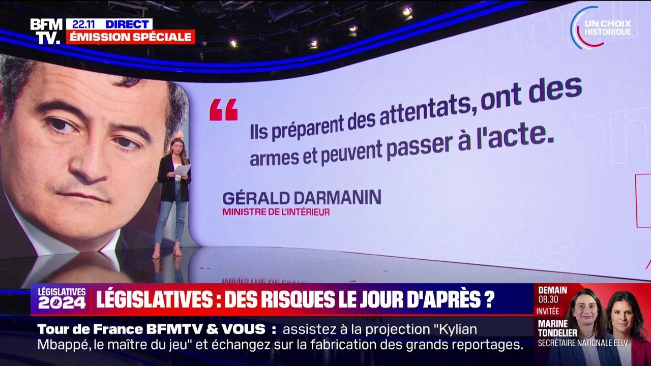 Législatives: quels risques peut-il y avoir en marge des élections selon Gérald Darmanin?