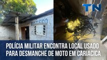 Polícia Militar encontra local usado para desmanche de moto em Cariacica