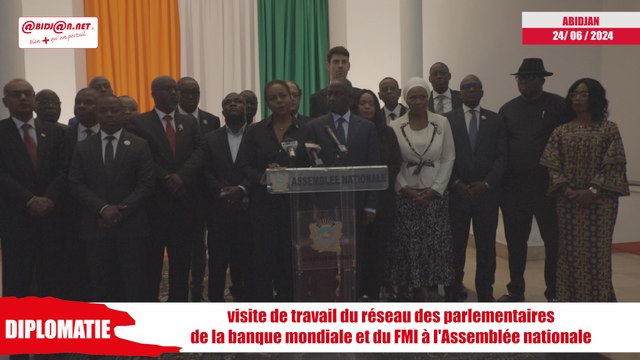 Visite de travail du réseau des parlementaires de la banque mondiale et du FMI à l'Assemblée nationale
