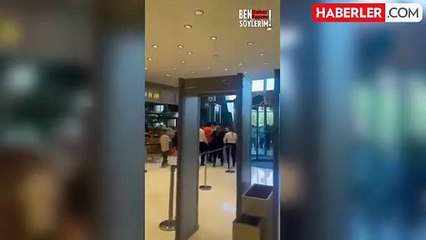 Tekbir getiren grup, İstanbul'daki Zorlu Center'a girmeye çalıştı