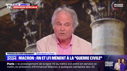 Franz-Olivier Giesbert: en parlant de risque de "guerre civile", Emmanuel Macron "va trop loin"