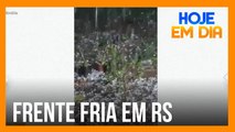 Frente fria avança no RS e Defesa Civil alerta para inundações em áreas de risco