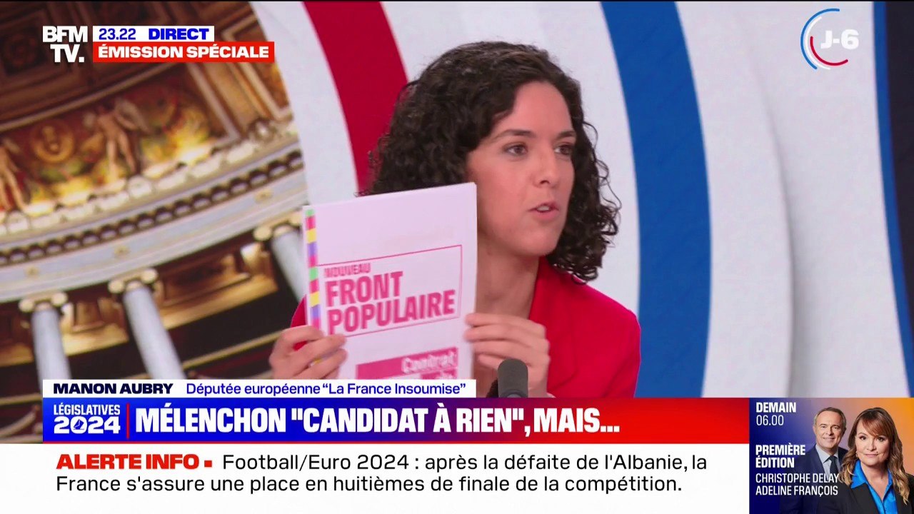 Législatives: en cas de victoire du Nouveau Front populaire, "il y aura des ministres du PS, des ministres d'EELV, des ministres de LFI et des ministres du Parti communiste", affirme Manon Aubry (LFI)