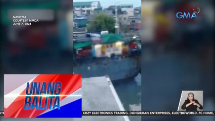 Скачать видео: Floodgate, nasira dahil sa pagsadsad ng isang barge | Unang Balita