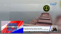 MV Transworld Navigator na may sakay na mga tripulanteng Pinoy, inatake ng grupong Houthi sa Red Sea | Unang Balita