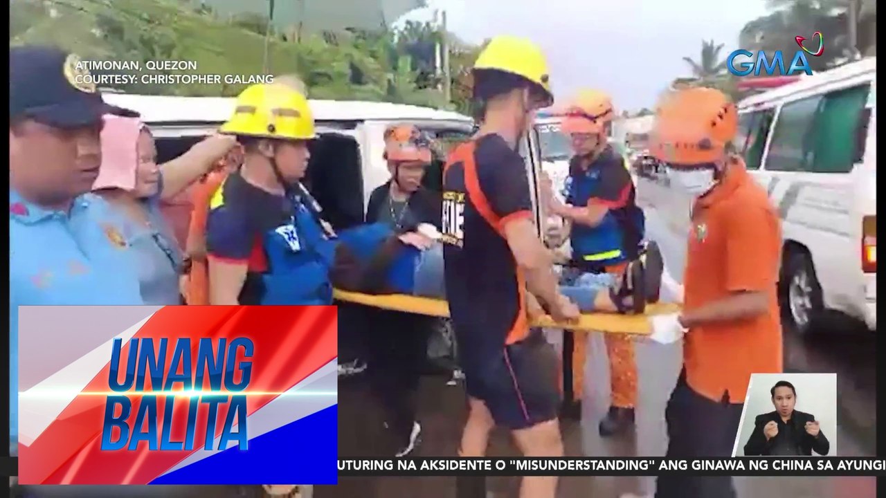 7, sugatan matapos magpaikot-ikot ang van dahil sa pumutok na gulong | Unang Balita