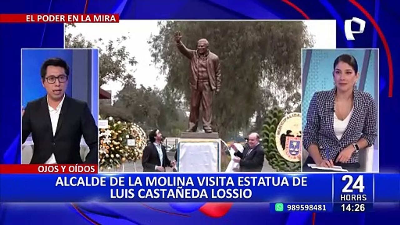 Alcalde de La Molina visita estatua de Luis Castañeda Lossio: "Imposible haber dejado de venir"