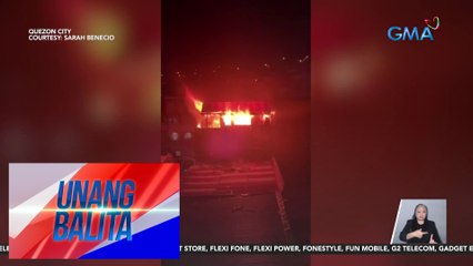 Isang residente, sugatan sa sunog sa Barangay Tatalon | Unang Balita