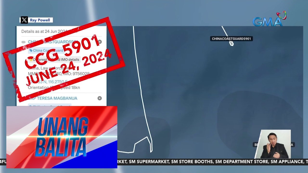 "Monster ship" ng CCG, namataan malapit sa Ayungin Shoal at dumaan sa Sabina Shoal | Unang Balita