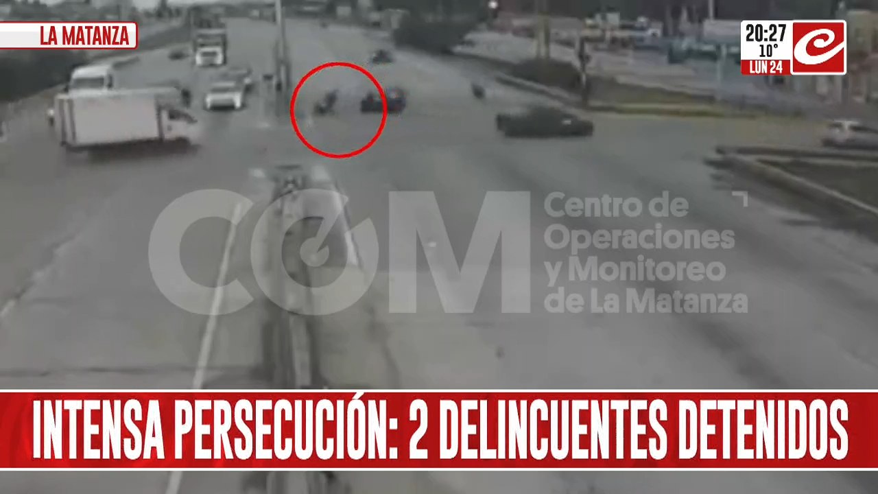 Intensa persecución en González Catán: caen dos motochorros