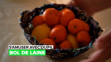 Jouez avec de la laine : le bol recyclé