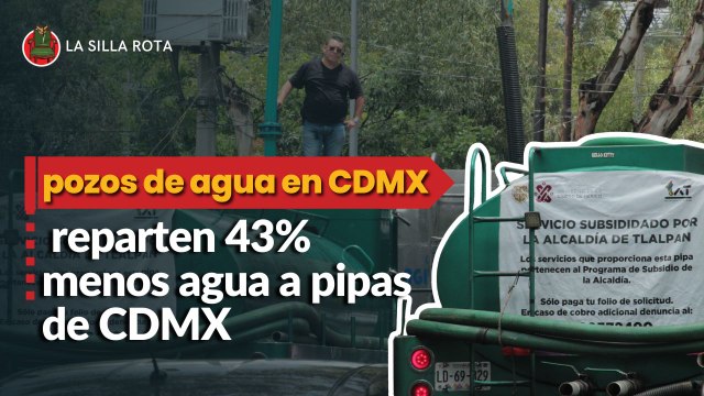 Pozos de agua en CDMX reparten 43% menos agua a pipas