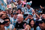 Times Square se pinta de los colores de Argentina por el cumpleaños de Lionel Messi