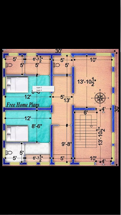 30x30 Home Plan 396