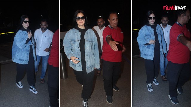 Katrina Kaif, Pregnancy की खबरों के बीच Airport पर हुईं Spot, Oversized Jacket में छिपाया Baby Bump?