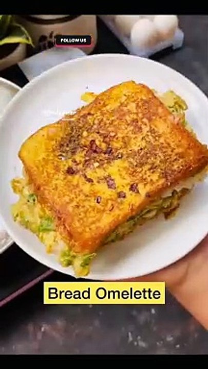 Instant Masala bread cheese omlette