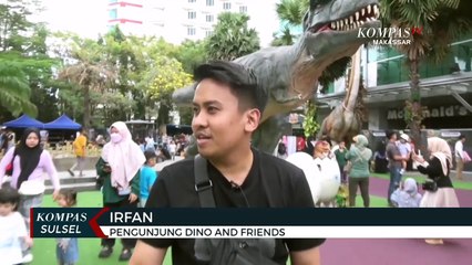 Libur Sekolah, Dinosaurus Raksasa Hibur Anak-Anak