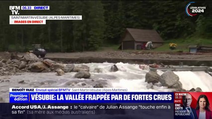 Download Video: Crues dans la vallée de la Vésubie: près d'une soixantaine d'habitants évacués