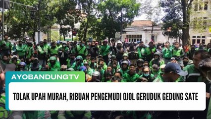 Tolak Upah Murah, Ribuan Pengemudi Ojol Geruduk Gedung Sate