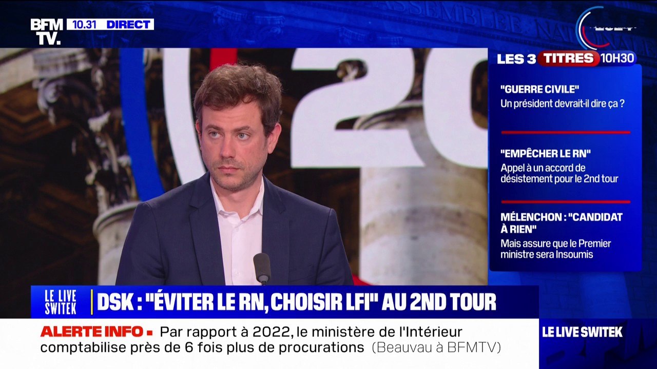 "Il ne faudra pas hésiter": Dominique Strauss-Kahn appelle à empêcher l'arrivée de l'extrême droite au pouvoir