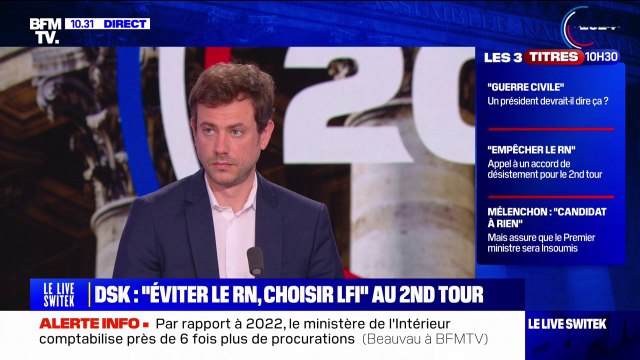 Il ne faudra pas hésiter : Dominique Strauss-Kahn appelle à empêcher l'arrivée de l'extrême droite au pouvoir