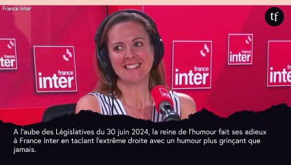 Charline Vanhoenacker : "l'extrême-droite au pouvoir, ça ne devrait rien changer, sauf si vous êtes homo, chômeur, noir, pauvre, féministe..."