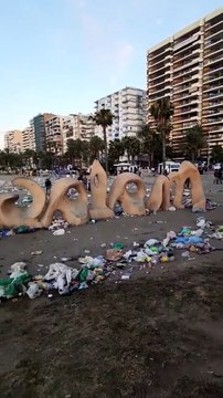 Así ha amanecido La Malagueta tras las Fiestas de San Juan