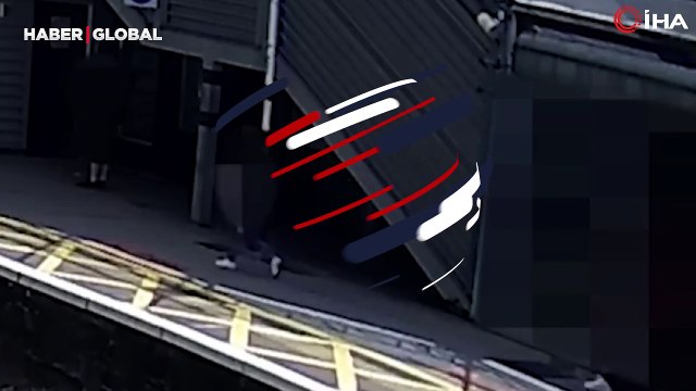 Tren raylarına düşen çocuk yürekleri ağızlara getirdi