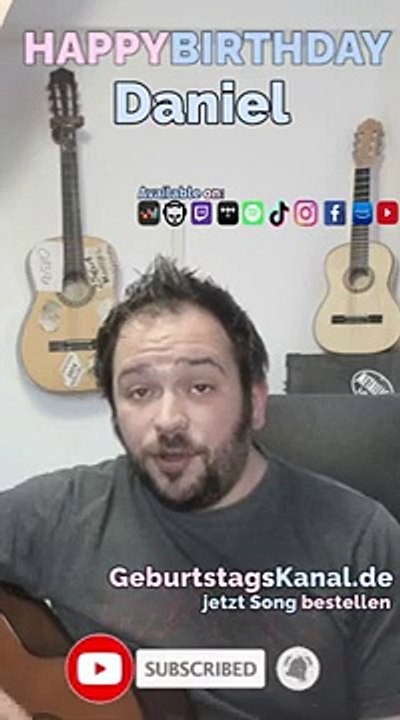 Happy Birthday, Daniel! Geburtstagsgrüße an Daniel