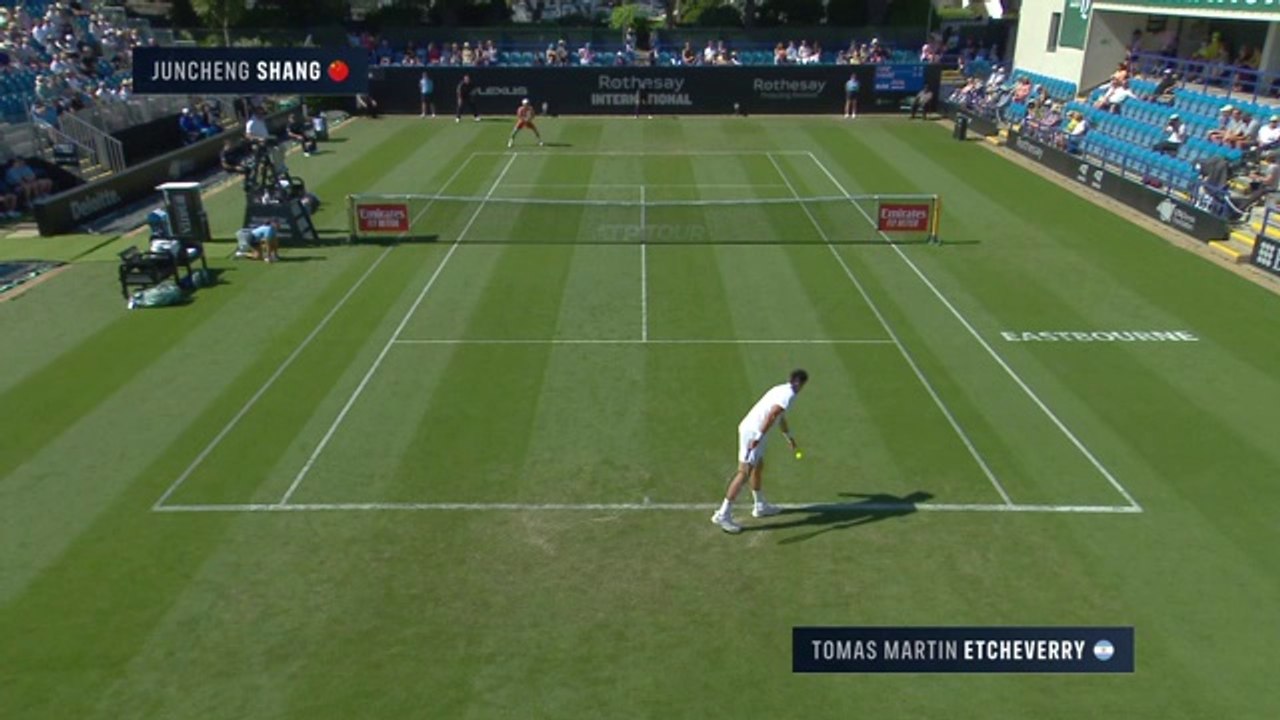 Tomás Etcheverry vs Shang Juncheng (5-7, 6-3, 6-7) | ATP 250 de Eastbourne | Ronda de 32