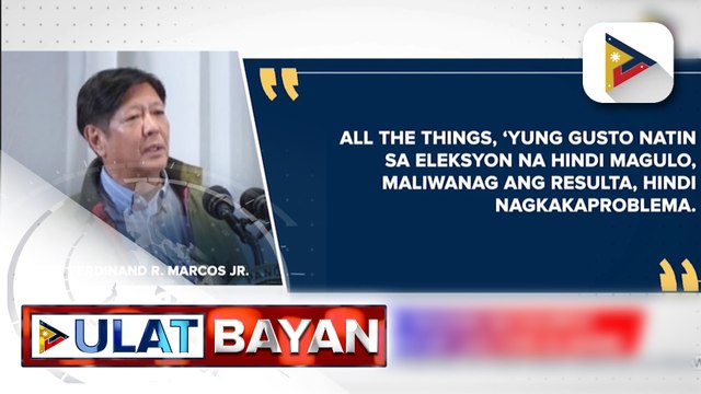 PBBM, tiwalang magiging matagumpay ang kauna-unahang parliamentary elections sa BARMM