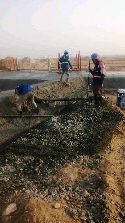 Labor working in construction site